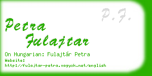 petra fulajtar business card